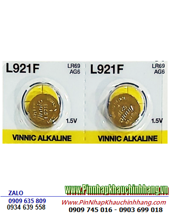 VINNIC L921F, AG6 _Pin cúc áo 1.5v Alkaline VINNIC L921F, AG6, LR69 chính hãng 